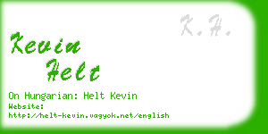 kevin helt business card